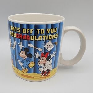 Vintage Walt Disney Mugs Applause Graduation Mug Mickey Minnie 1988 #22127